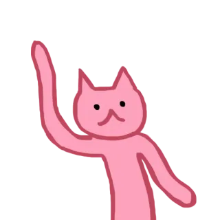 😺 3c2fdd59 kot, machanie, różowy, słodki, naklejka telegram sticker