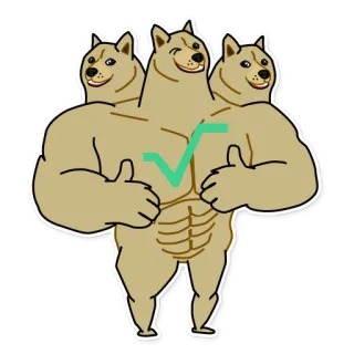 👍 6b663348 doge, meme, hài hước, vui nhộn, động vật, chó, khỏe mạnh, cơ bắp telegram sticker