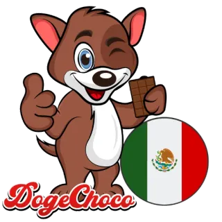 🇲🇽 f863e34f DogeChoco cane, cioccolato, messico, cartone animato, carino, animale, cibo, bandiera telegram sticker