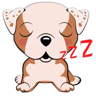 😴 797084e9 ZZZ dog, sleeping, zz, cartoon, animal whatsapp sticker