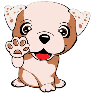 🙃 eba35126 dog, puppy, animal, cute, cartoon, friendly, pet whatsapp sticker