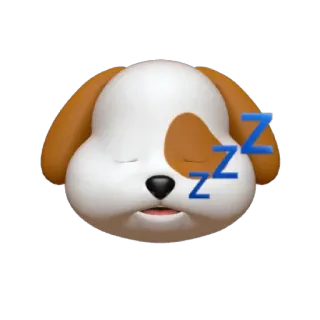 🐶 25da6a07 狗, 睡觉, zzz, 睡眠, 动物, 卡通, 可爱 telegram sticker