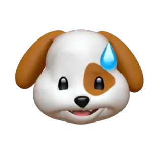 🐶 c990b801 狗, 表情符号, 焦虑, 流汗, 担心 telegram sticker
