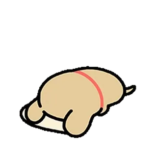 😊 1aa2a390 cane, carino, dormire, animale, cartone animato telegram sticker