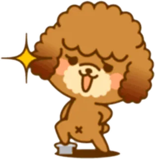 🌟 599e7b4f perro, dibujo animado, animal, lindo, pegatina telegram sticker