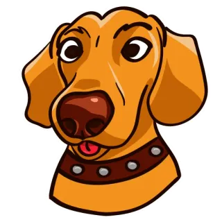 🤪 3153e09c 개, 동물, 만화, 귀여운, 애완동물, 갈색 telegram sticker