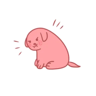 😳 4267a14a arrabbiato, cane, cartone animato, adesivo, furioso, dispiaciuto telegram sticker