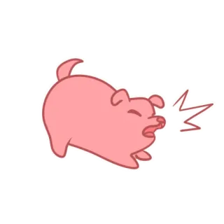 🤬 4a1baaa7 maiale, animale, cartone animato, adesivo, rosa, urlare, gridare telegram sticker