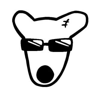 😎 f61217de หมา, แว่นกันแดด, การ์ตูน, สัตว์, เท่ whatsapp sticker