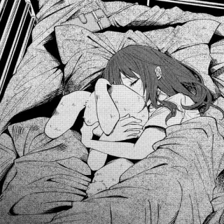 🐰 c0f413ae 수면, 소녀, 침대, 애니메이션, 토끼, 장난감 telegram sticker