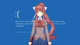 👾 1a8e522c Monika Doki Doki Literature Club! :(
Your PC ran into a po
collecting some errón
complete)
start. We're just
ort for you. (0% Anime, Bluescreen, Fehler, Monika, Doki Doki Literature Club whatsapp sticker