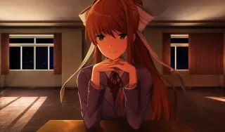 👾 a64f77dc Monika Doki Doki Literature Club! Anime, Videospiel, Monika, Doki Doki Literature Club, Schulmädchen whatsapp sticker