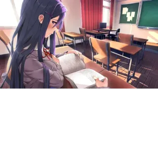 👾 a691d7e3 Yuri Doki Doki Literature Club! Anime, Klassenzimmer, Buch, Schule, Mädchen, Charakter, Literatur, Schüler whatsapp sticker