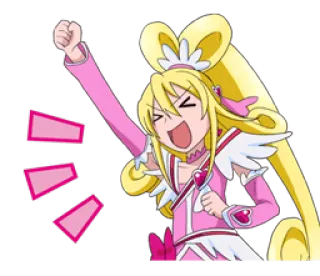 😆 4c831d62 Anime, Dziewczyna, Różowy, Kibicowanie, Słodkie whatsapp sticker