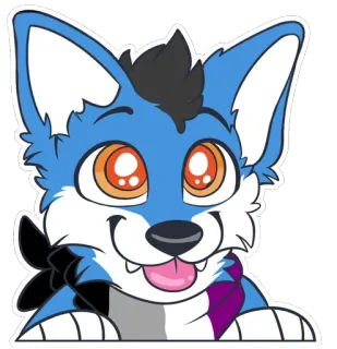 🏳️‍🌈 04b09d14 ケモノ, アンソロ, 擬人化, カートゥーン, 動物, キツネ, キャラクター, 可愛い telegram sticker