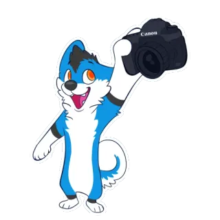 📸 8fa2a651 Canon カメラ, ケモノ, 写真, 動物, 漫画, 可愛い, 犬 telegram sticker