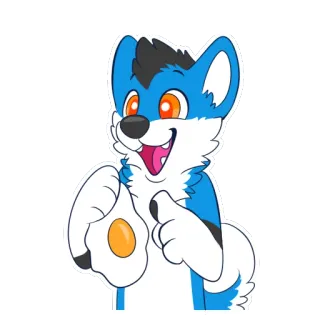 🥚 a43cb3a8 ケモノ, アンソロ, カートゥーン, 動物, かわいい, 元気 telegram sticker