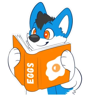 🥚 d0493692 EGGS けもみみ, 本, 読書, 漫画, 卵, 動物, キャラクター telegram sticker