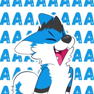 😱 e96f1d2e AAAAA 獣人, 擬人化, 動物, キツネ, 漫画, 表情, 笑い telegram sticker