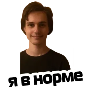 👍 775e2f05 я в норме ポートレート, 男性, ロシア人, 笑顔 telegram sticker