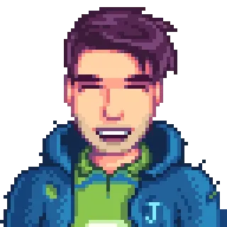 😆 174b5658 Shane Stardew Valley 电子游戏, 像素画, 星露谷物语, 谢恩 telegram sticker