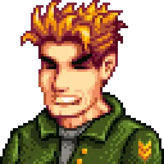 😡 1ac9bafd Kent Stardew Valley 电子游戏, 像素画, 角色, 星露谷物语, 肯特 telegram sticker