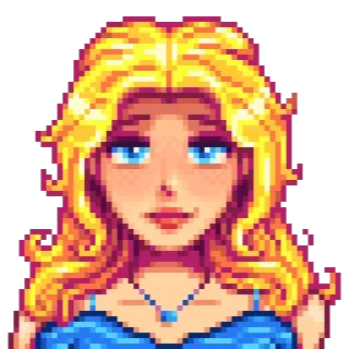 😊 66b908fc Penny Stardew Valley 电子游戏, 像素画, 星露谷物语, 角色, 潘妮 telegram sticker