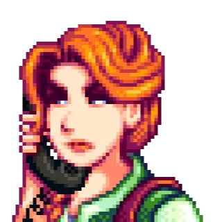 📲 761fb86d Alex Stardew Valley 电子游戏, 星露谷物语, 像素画, 角色, 艾力克斯 telegram sticker