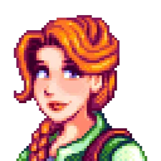 ☺️ 7694a4b4 Leah Stardew Valley 像素画, 电子游戏, 角色, 星露谷物语, 莉亚 telegram sticker