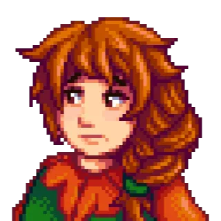 🤨 bc622e48 Maru Stardew Valley Maru, 星露谷物语, 像素画, 电子游戏, 角色 telegram sticker