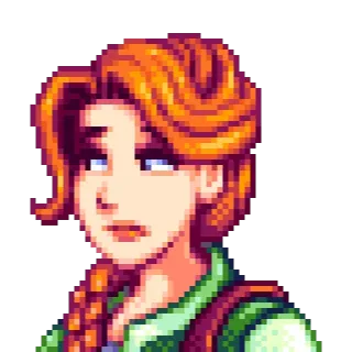 🤨 c7b8fd05 Leah Stardew Valley 星露谷物语, 电子游戏, 角色, 像素画, 莉亚 telegram sticker