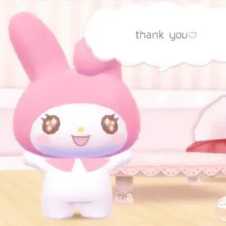 🎀 c11bf7fc My Melody thank you♡ cute, kawaii, thank you, sanrio, character, melody telegram sticker