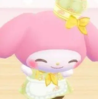 ☺️ f4dec62f My Melody Sanrio, cute, kawaii, cartoon character, My Melody, baking, chef telegram sticker