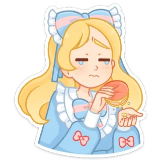 😭 af4c23e9 소녀, 만화, 일러스트, 음식, 귀여운, 금발 telegram sticker