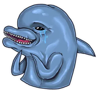 😂 afd1e635 ปลาโลมา, ร้องไห้, เศร้า, อารมณ์, สติกเกอร์, สัตว์, สัตว์เลี้ยงลูกด้วยนม, มหาสมุทร, ทะเล telegram sticker