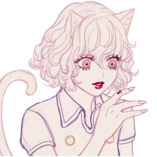 😲 dc92d44b Neferpitou Hunter x Hunter 네페르피트, 헌터x헌터, 고양이, 애니, 만화 telegram sticker