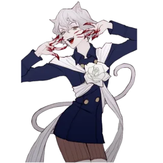 😸 ebd05e61 애니메이션, 고양이, 피투성이, 괴물, 발톱, 사냥꾼, 공포 telegram sticker