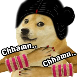 😙 e6d657c5 Chhamn.. Chhamn.. Doge, Meme, Hund, Comedy, Lustig telegram sticker