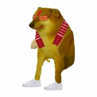😎 dbb6363d Cheems doge, hund, cheems, meme, brille, sneakers telegram sticker