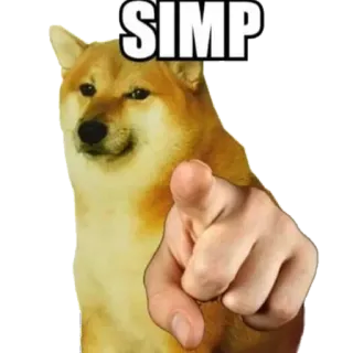 👆 f8a289c1 SIMP doge, Hund, Meme, Simp, Zeigen telegram sticker