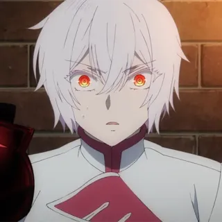 🩸 c15dc19f Anime, białe włosy, czerwone oczy, Vanitas, postać, naklejka whatsapp sticker