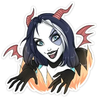 👿 8f231aee setan, iblis, monster, kartun, ilustrasi, fantasi whatsapp sticker