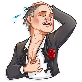 💦 7c2dbc62 The Godfather, มาร์ลอน แบรนโด, ดอน คอร์เลโอเน, ภาพยนตร์, สติกเกอร์ telegram sticker