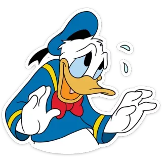 😬 6e390b2a Donald Duck การ์ตูน, เป็ด, ดิสนีย์, กังวล, ตัวละคร telegram sticker