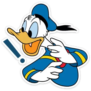 😧 9cf4b575 Donald Duck cartoon, Disney, eend, Donald Duck, personage telegram sticker