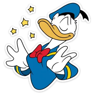 ☺️ f8cbee64 Donald Duck การ์ตูน, ดิสนีย์, เป็ด, ดาว, ตัวละคร telegram sticker