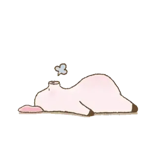 🐖 35cc9c0b 卡通, 动物, 可爱, 疲惫, 精疲力尽, 睡觉, 懒惰 telegram sticker