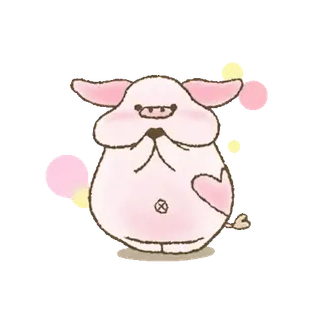 🐖 7ab5be26 猪, 卡通, 可爱, 动物, 粉色 telegram sticker