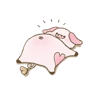 🐖 cfb45ed6 猪, 动物, 可爱, 心, 粉色, 卡通 telegram sticker