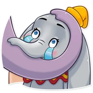 😭 10d61c66 Dumbo ゾウ, 漫画, ディズニー, 泣く, 涙 telegram sticker